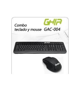 GHIA / KIT TECLADO Y MOUSE / ALAMBRICO / ERGONOMICOS / MULTIMEDIA / USB / COLOR NEGRO