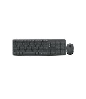 TECLADO Y MOUSE LOGITECH MK235 INALAMBRICO RECEPTOR USB (ESPAÑOL) GRIS