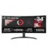MONITOR PC LG CURVO ULTRAWIDE QHD 34WR50QK,34 PULG,RESOL. 3440X1440,1800R,PANEL VA,REL. 21:9,BRILLO 300 CD/M2,CONTR. 3000:1,TR 5