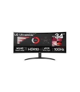 MONITOR PC LG CURVO ULTRAWIDE QHD 34WR50QK,34 PULG,RESOL. 3440X1440,1800R,PANEL VA,REL. 21:9,BRILLO 300 CD/M2,CONTR. 3000:1,TR 5