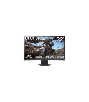 MONITOR LG ULTRAGEAR 32GS60QC GAMER CURVO QHD 31.5,PANEL VA, 2560X1440, 180HZ, TR 1MS, CURVATURA 1000R, HDR10, AMD FREESYNC, ASP