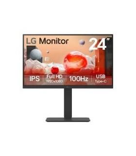 MONITOR PC LG B2B 24BA750-B FHD 24 IPS,USB-C Y RJ45,1920X1080,100HZ,16:9,BRILLO 250CD/M2,SRGB99%,TR5MS,1300:1,KVM,HDMI,DISPLAYPO