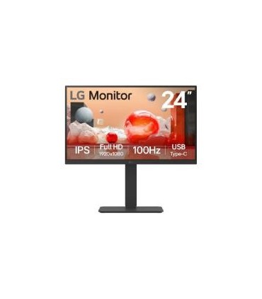 MONITOR PC LG B2B 24BA750-B FHD 24 IPS,USB-C Y RJ45,1920X1080,100HZ,16:9,BRILLO 250CD/M2,SRGB99%,TR5MS,1300:1,KVM,HDMI,DISPLAYPO
