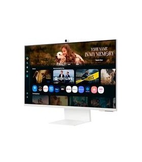 MONITOR LED SAMSUNG 32 PULGADAS /SMART MONITOR M8 /4K (3840 X 2160)/ VA/ PLANO /HDMI / BT / WIFI/ USB-C/ WEB CAM/ 60 HZ /BLANCO