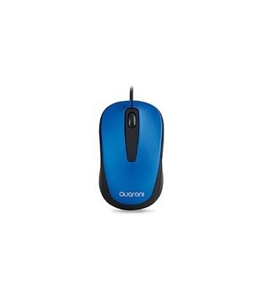 MOUSE OPTICO QUARONI ALAMBRICO COLOR AZUL 1200 DPI