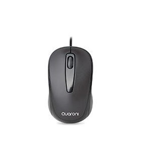 MOUSE OPTICO QUARONI ALAMBRICO COLOR NEGRO 1200 DPI