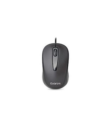 MOUSE OPTICO QUARONI ALAMBRICO COLOR NEGRO 1200 DPI