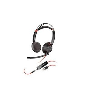 DIADEMA HP POLY 8X231AA BLACKWIRE C5220/ ALAMBRICA BINAURAL USB-A USB-C 3,5MM MICROFONO CANCELACION DE RUIDO ALMOHADILLAS DE VIN