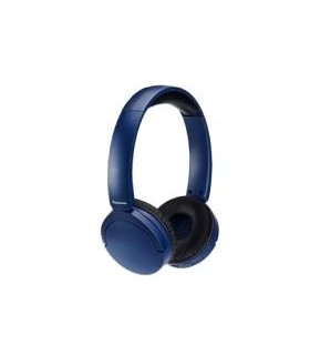AUDIFONOS BLUETOOTH TIPO DIADEMA (ON-EAR) PANASONIC RB-HF630BE-A, COLOR AZUL, FUNCION MANOS LIBRES/MICROFONO, 72 HORAS BATERIA,