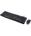 TECLADO/MOUSE LOGITECH MK200 NEGRO ALAMBRICOS MULTIMEDIA/OPTICO USB PC