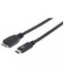 CABLE USB,MANHATTAN,353397,-C V3.1, C-MICRO B 1.0M NEGRO
