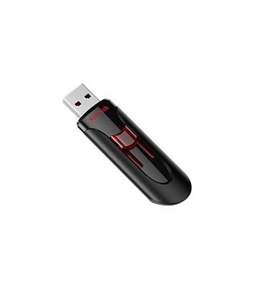 MEMORIA SANDISK 128GB USB 3.0 CRUZER GLIDE Z600 NEGRO C/ROJO