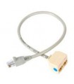 CABLE ADAPTADOR MULTIPLICADOR DIVISOR SPLITTER RJ45 2 A 1 - HEMBRA A MACHO - DIVISOR SPLITTER PARA CABLE DE RED ETHERNET RJ45 -