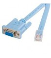 CABLE DE 1.8M PARA GESTION DE ROUTER CONSOLA CISCO RJ45 A SERIAL DB9 - ROLLOVER - MACHO A HEMBRA - STARTECH.COM MOD. DB9CONCABL6