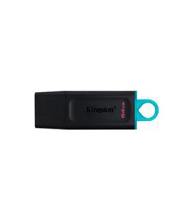 MEMORIA KINGSTON 64GB USB 3.2 ALTA VELOCIDAD / DATATRAVELER EXODIA NEGRO