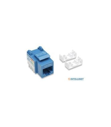 JACK RJ45 CAT5E INTELLINET UTP KEYSTONE  DE IMPACTO AZUL