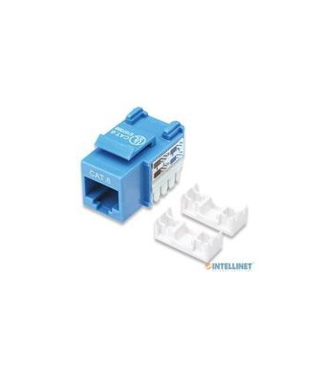 JACK RJ45 CAT6 INTELLINET UTP KEYSTONE DE IMPACTO AZUL