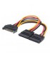CABLE ALIMENTACION MANHATTAN DIVISOR Y SATA 0.15M X2 1 MACHO A 2 HEMBRA
