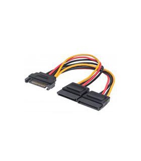 CABLE ALIMENTACION MANHATTAN DIVISOR Y SATA 0.15M X2 1 MACHO A 2 HEMBRA
