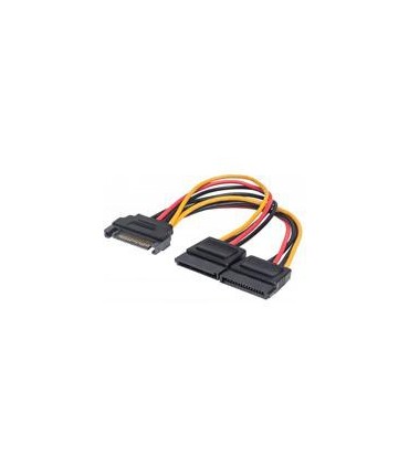 CABLE ALIMENTACION MANHATTAN DIVISOR Y SATA 0.15M X2 1 MACHO A 2 HEMBRA