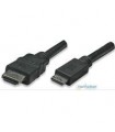 CABLE MANHATTAN MINI HDMI - HDMI 1.8 MTS BOLSA BLINDADO NEGRO