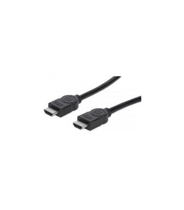 CABLE HDMI MANHATTAN DE ALTA VELOCIDAD CON CANAL ETHERNET M-M BLINDADO NEGRO 10 M
