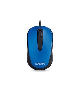 MOUSE OPTICO QUARONI ALAMBRICO COLOR AZUL 1200 DPI