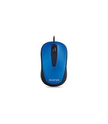 MOUSE OPTICO QUARONI ALAMBRICO COLOR AZUL 1200 DPI