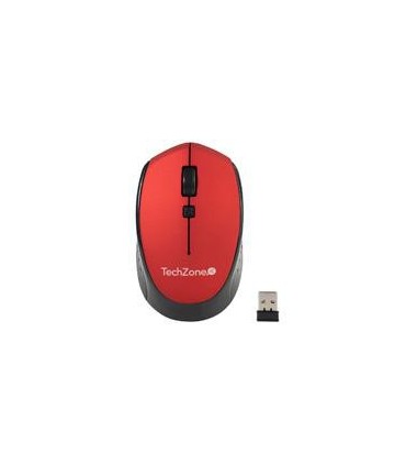 MOUSE TECHZONE TZ19MOU01-INAR OPTICO NANO USB BOTONES ROJO