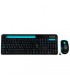 TECLADO/MOUSE TECHZONE TZ20COMB02-INA NANO USB INALAMB RICO RANURA SOPORTE AZUL