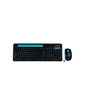 TECLADO/MOUSE TECHZONE TZ20COMB02-INA NANO USB INALAMB RICO RANURA SOPORTE AZUL