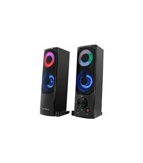 BOCINAS ACTECK ELANT BRICK AS450 / ALAMBRICA / 6 W RMS / USB - 3.5MM / ILUMINACION LED / SONIDO ESTEREO / NEGRO / AC-935258