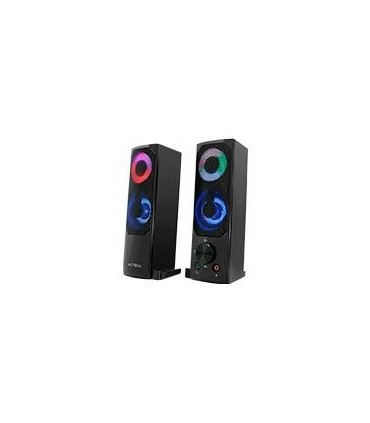 BOCINAS ACTECK ELANT BRICK AS450 / ALAMBRICA / 6 W RMS / USB - 3.5MM / ILUMINACION LED / SONIDO ESTEREO / NEGRO / AC-935258