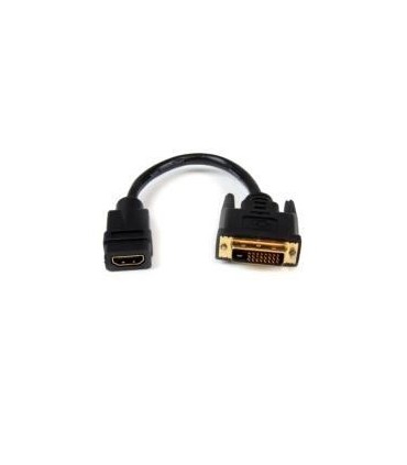 CABLE ADAPTADOR DE 20CM HDMI® A DVI - DVI-D MACHO - HDMI HEMBRA - CABLE CONVERTIDOR DE VIDEO - NEGRO - STARTECH.COM MOD. HDDVIFM
