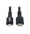 CABLE USB TRIPP-LITE  M102-02M-BK CABLE DE SINCRONIZACIÓN Y CARGA USB C A LIGHTNING (M/M), CERTIFICADO MFI, NEGRO, 2 M [6.6 PIES