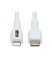 CABLE USB TRIPP-LITE M102-01M-WH CABLE DE SINCRONIZACIÓN Y CARGA USB C A LIGHTNING (M/M), CERTIFICADO MFI, BLANCO, 1 M [3.3 PIES