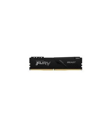 MEMORIA KINGSTON DIMM DDR4 16GB 3200MHZ FURY BEAST BLACK XMP CL16 288PIN 1.35V C/DISIPADOR DE CALOR P/PC/GAMER/ALTO RENDIMIENTO