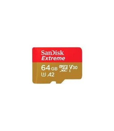 MEMORIA SANDISK EXTREME 64GB MICRO SDXC 170MB/S 4K CLASE 10 A2 V30 C/ADAPTADOR