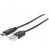 CABLE USB,MANHATTAN,354981,-C V3.1, C-A 3.0M NEGRO