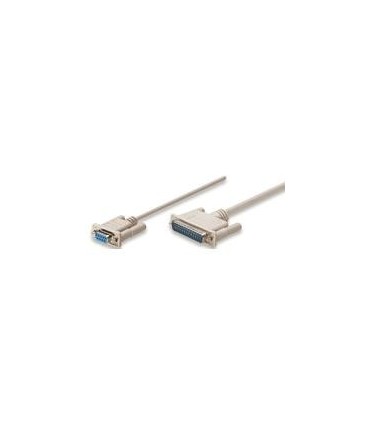 CABLE NULL,MANHATTAN,314770, MODEM DB9H-DB25M 1.8M, MOL