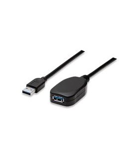 CABLE USB,MANHATTAN,150712, V3.0 EXT. ACTIVA  5M NEGRO